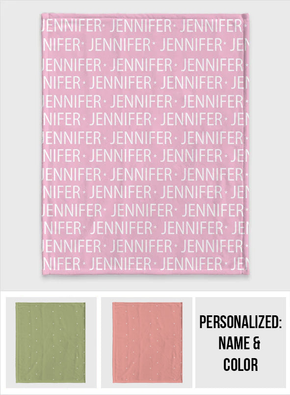 Individuelles Namensmuster – Personalisierte Tante-Decke