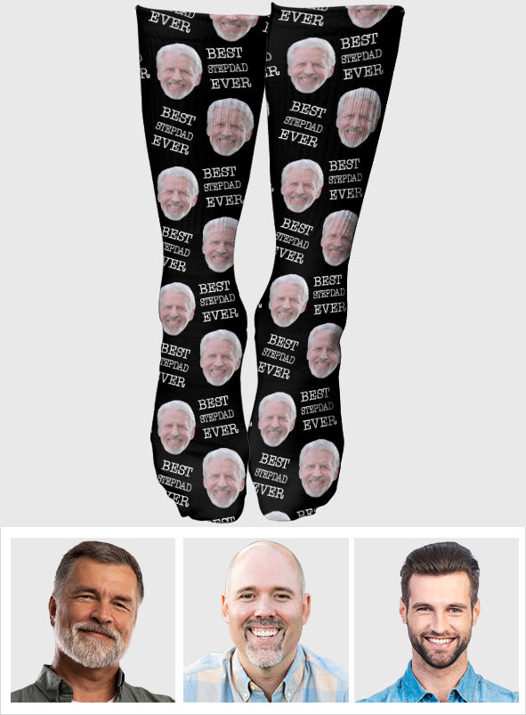 Individuell gestaltete Socken für Stiefväter