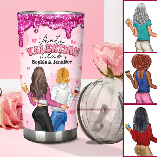 Anti-Valentinstag-Club – Personalisierter Bestie-Becher