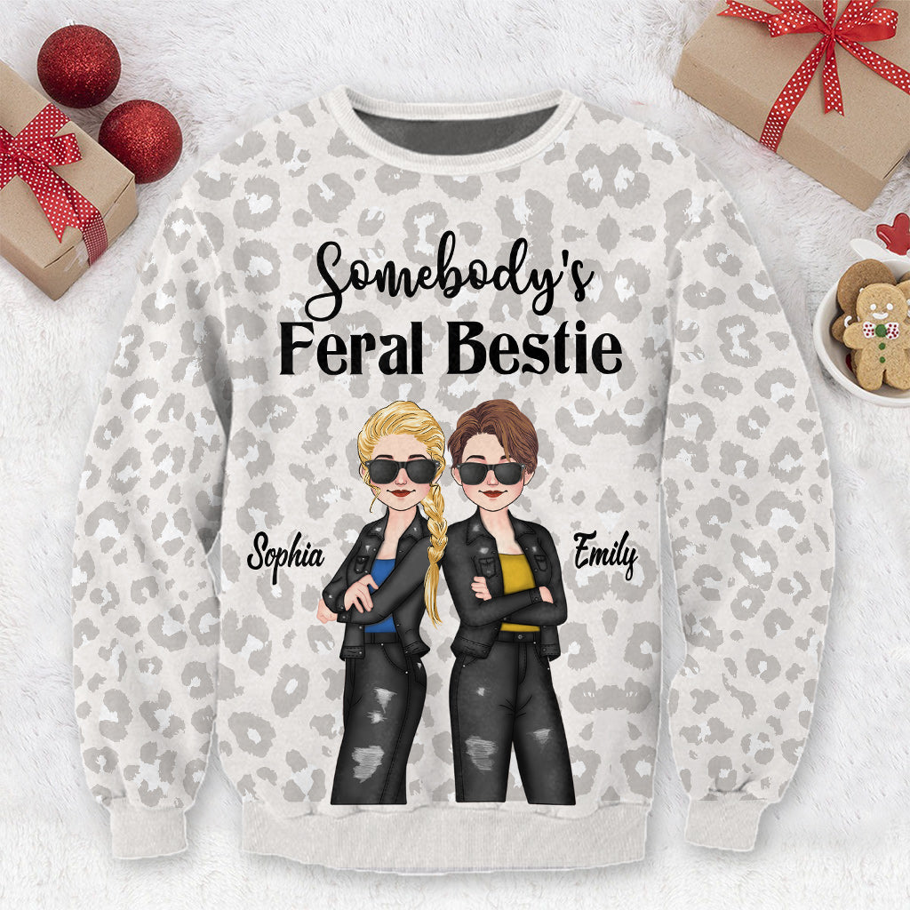 Der wilde beste Freund von jemandem - Geschenk für einen Freund - Personalisierter hässlicher Pullover