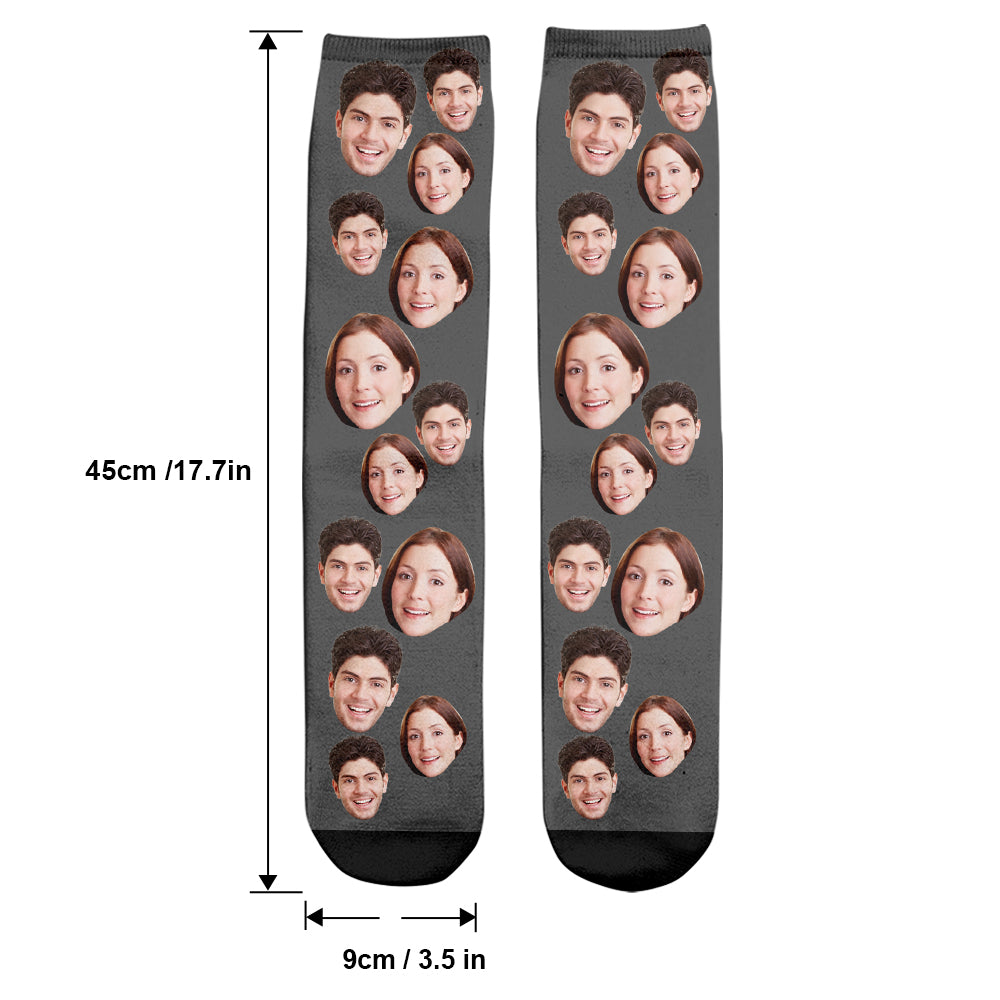 Custom Face - Personalized Couple Socks