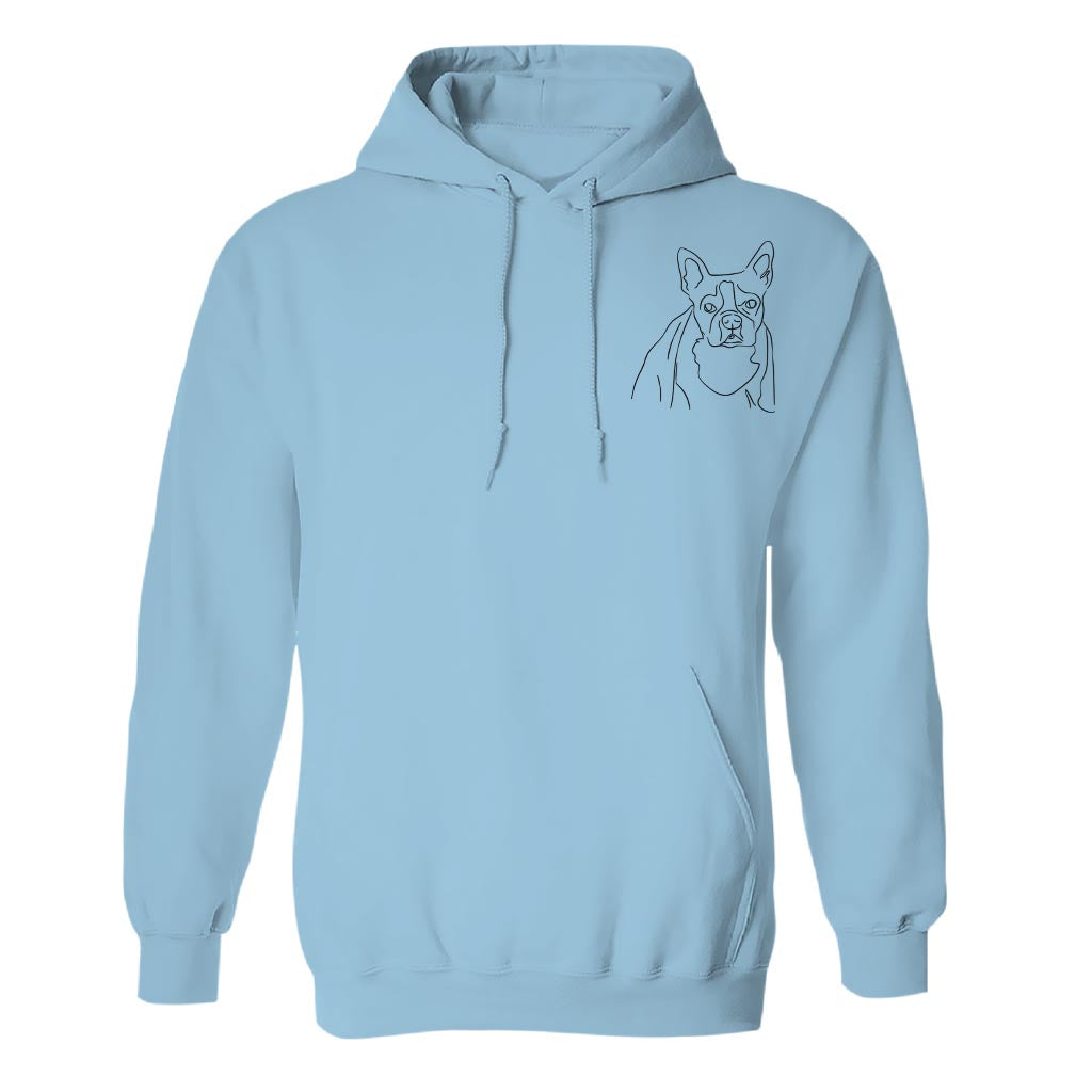 Custom Line Art - Personalized Dog Embroidered Hoodie