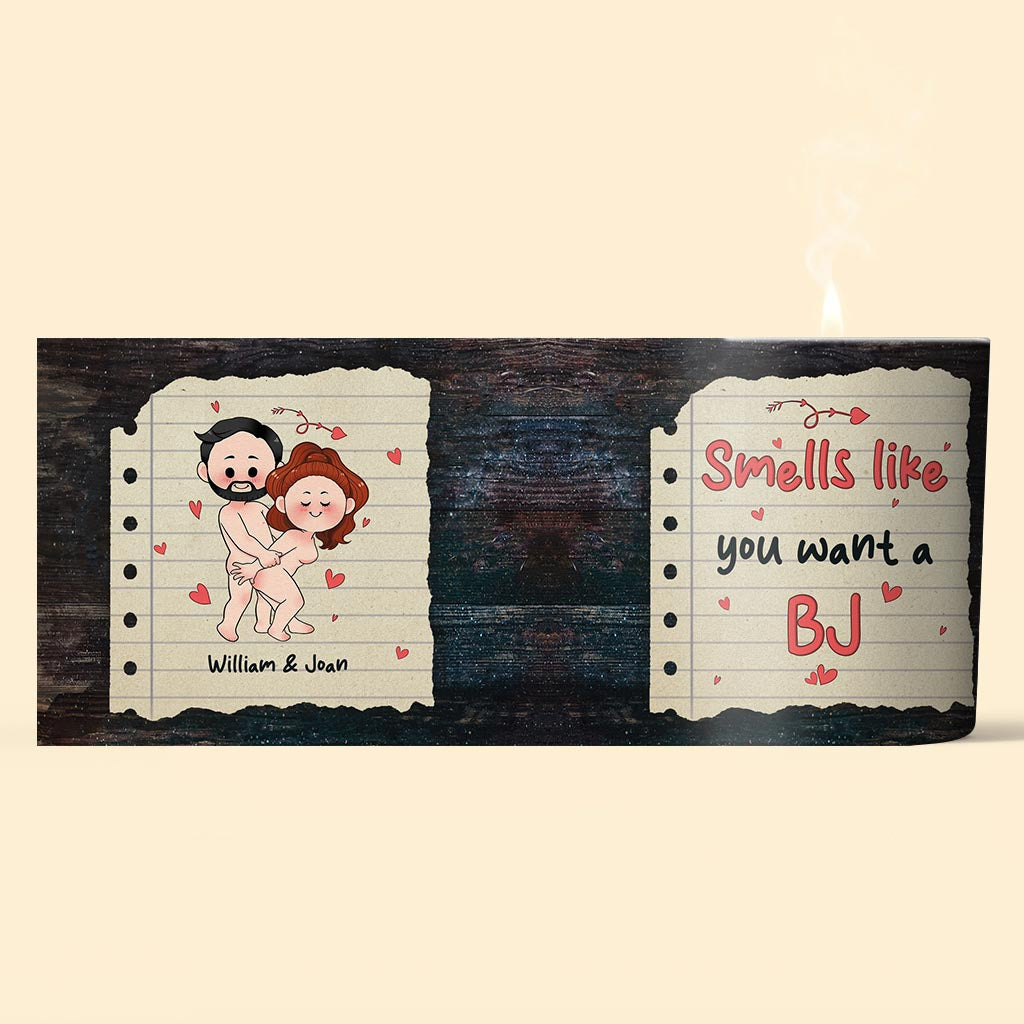 Smells Like - Personalized Couple Candle With Wooden Lid