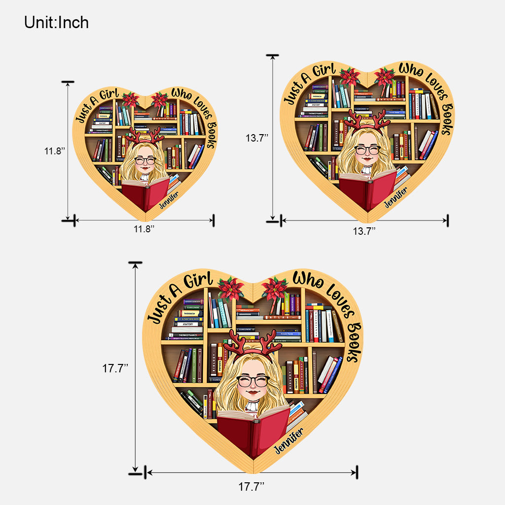 Just A Girl Who Loves Book - Personalized Book Wood Sign