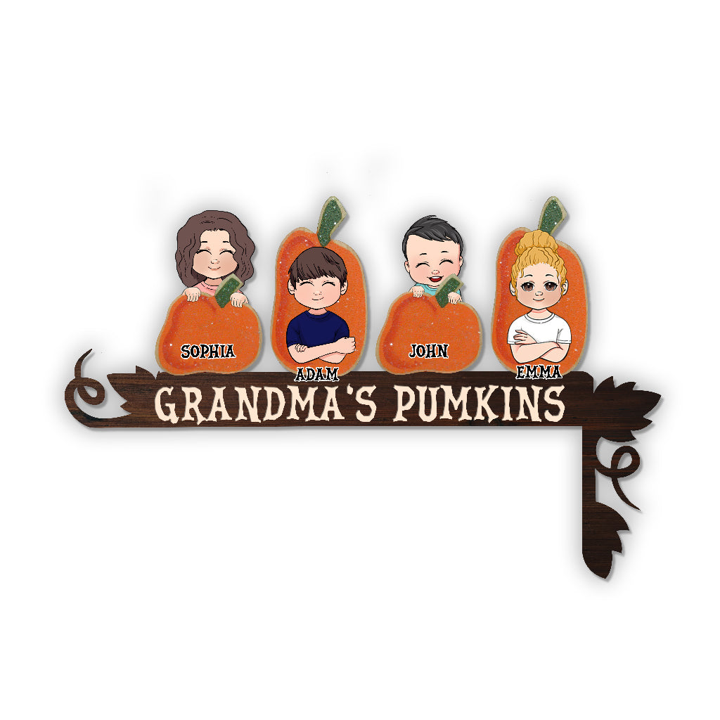 Grandma's Pumpkin - Personalized Grandma Door Frame Decoration