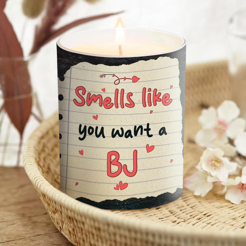 Smells Like - Personalized Couple Candle With Wooden Lid