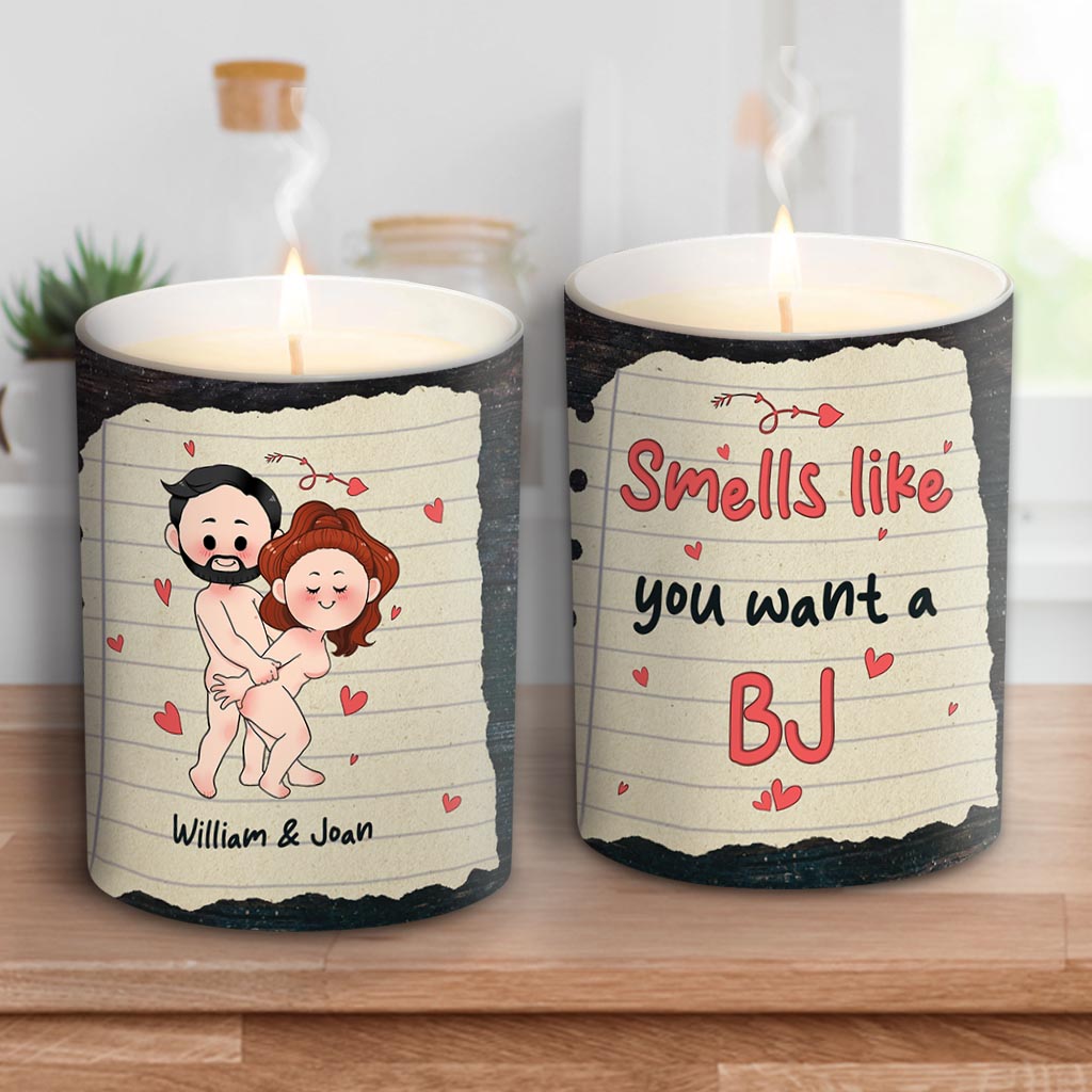 Smells Like - Personalized Couple Candle With Wooden Lid
