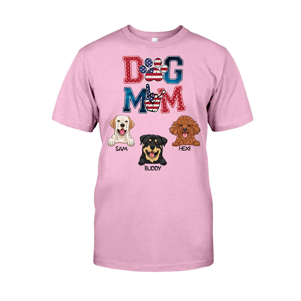 Amerikanische Hundemama – Personalisiertes Hunde-T-Shirt & Hoodie