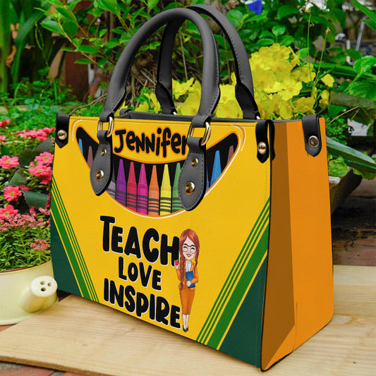 Sac à main en cuir papillon à affirmations positives - Sac à main papillon personnalisé