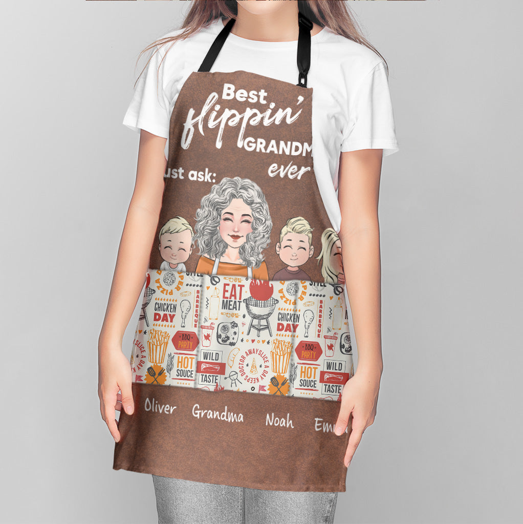 Best Flippin' Dad - Gift for dad, grandma, grandpa, mom, uncle, aunt - Personalized Apron