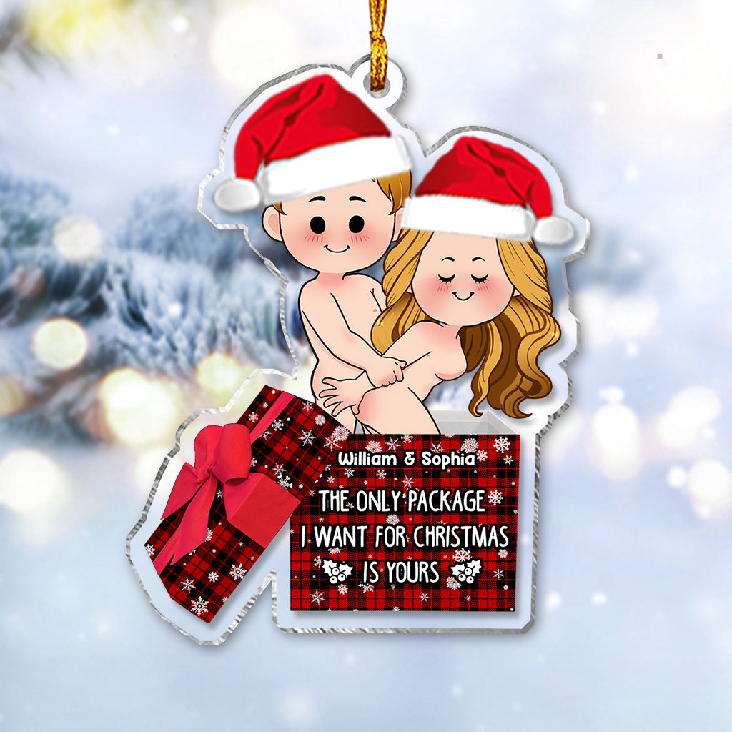 The Only Package I Want For Christmas Is Yours - Personalized Couple Ornament