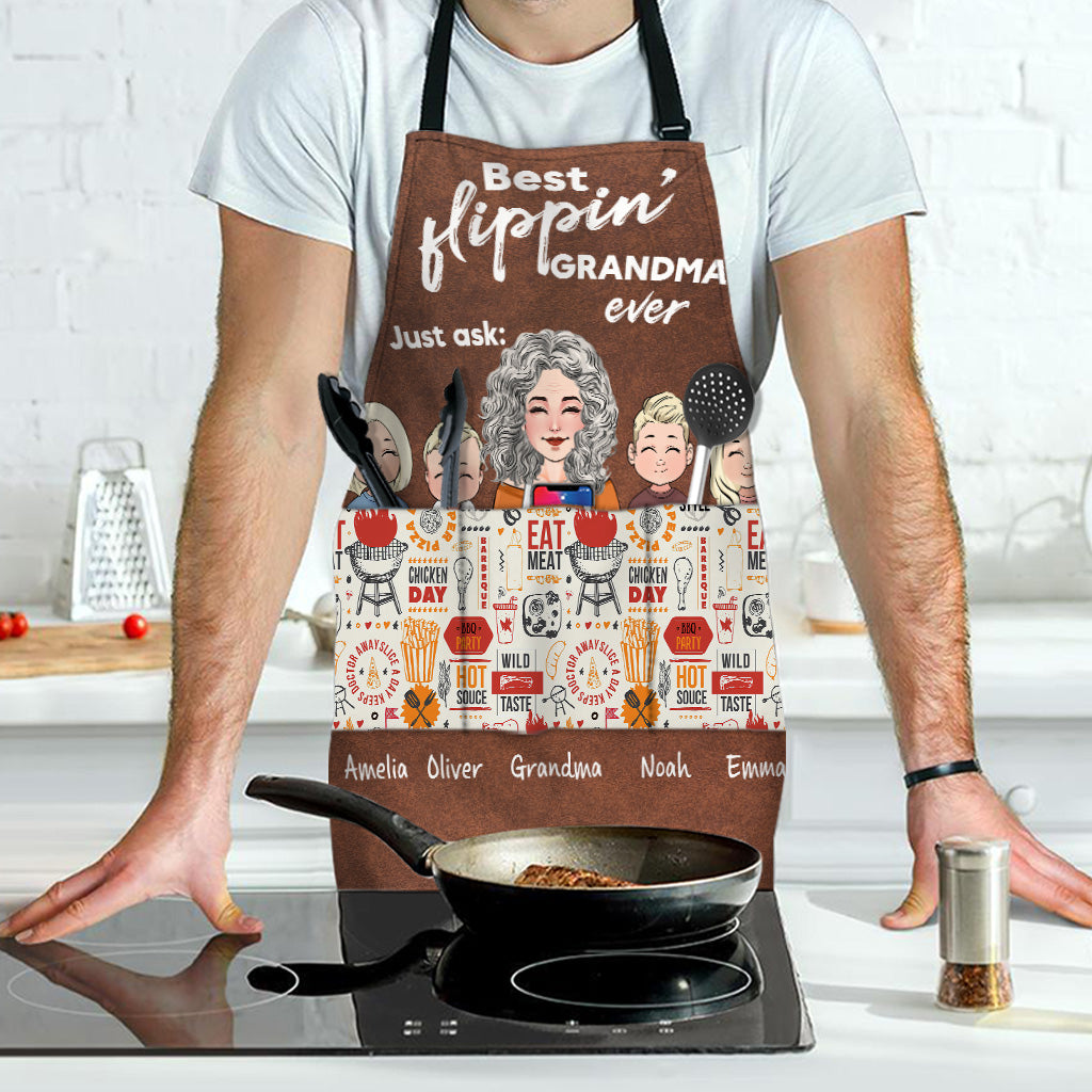 Best Flippin' Dad - Gift for dad, grandma, grandpa, mom, uncle, aunt - Personalized Apron