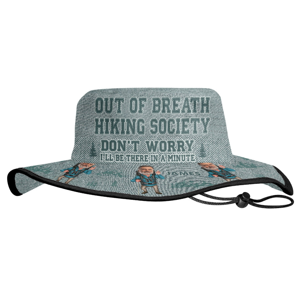 Out Of Breath Hiking Society - Chapeau de brousse de randonnée personnalisé