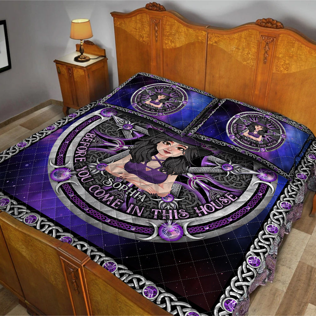 Check Ya Energy - Personalized Witch Quilt Set