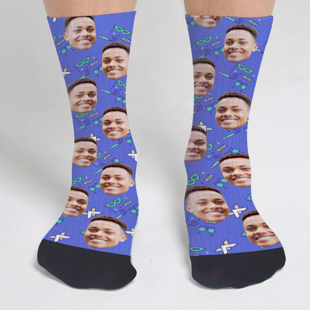 Chaussettes personnalisées pour fils - Motifs de fête personnalisés