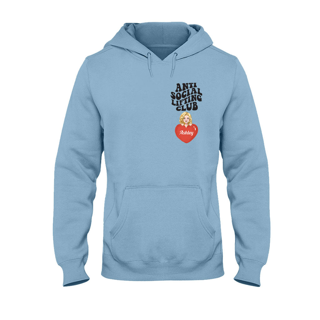Anti Social Lifting Club – Personalisiertes Fitness-T-Shirt und Hoodie