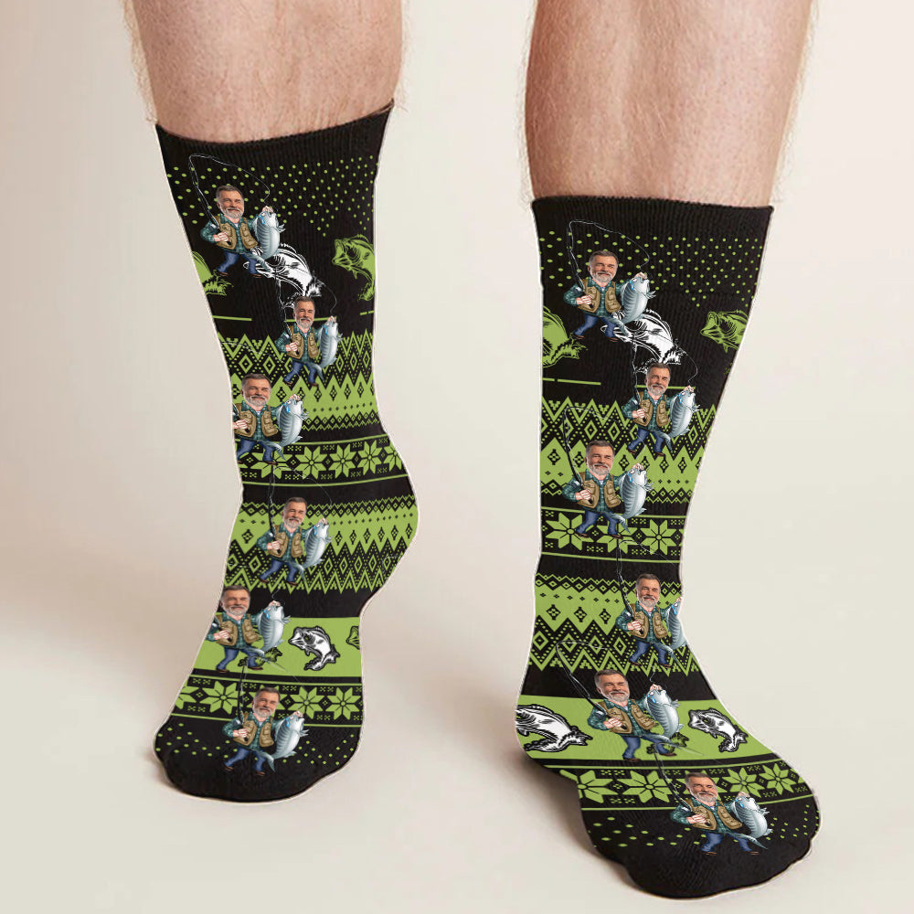 Love Fishing - Personalized Fishing Socks