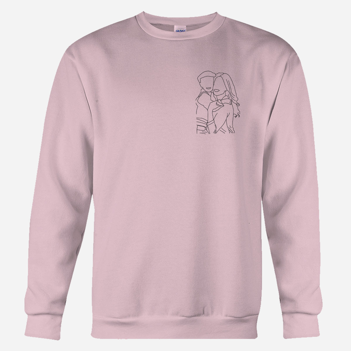 Custom Line Art - Personalized Step Mom Embroidered Sweater