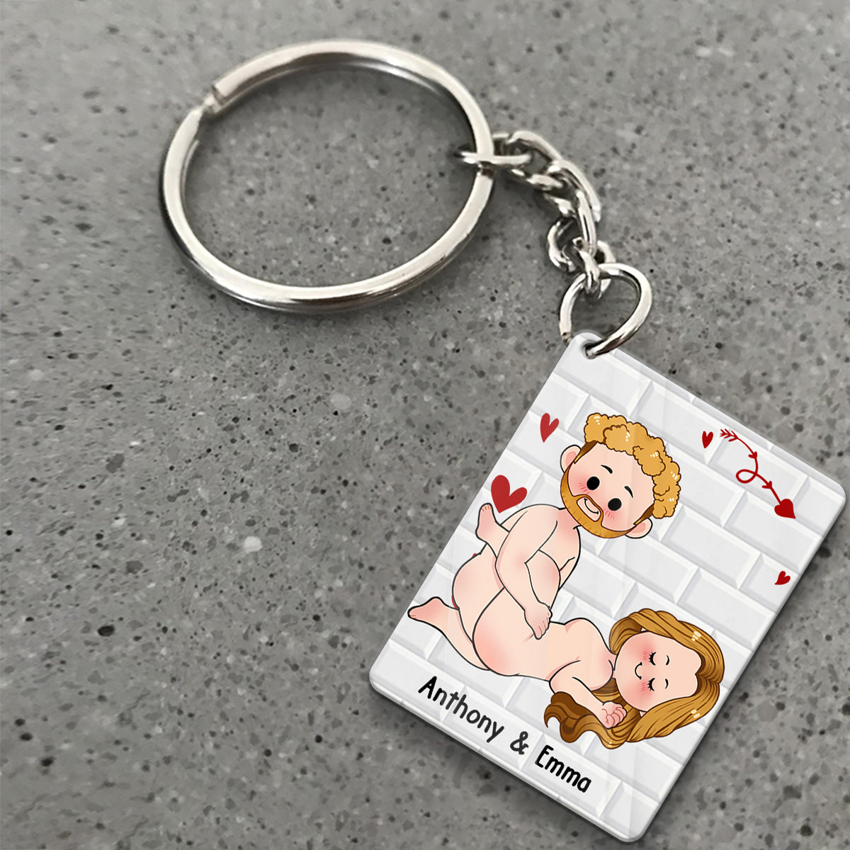 I Just Want You To Be Happy - Couple gift for husband, wife, boyfriend, girlfriend - Personalized Keychain
