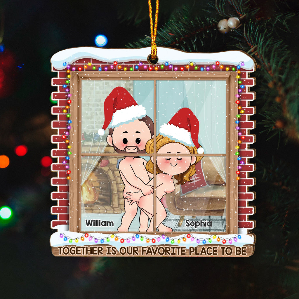 Together Is Our Favorite Place - Personalized Couple Ornament