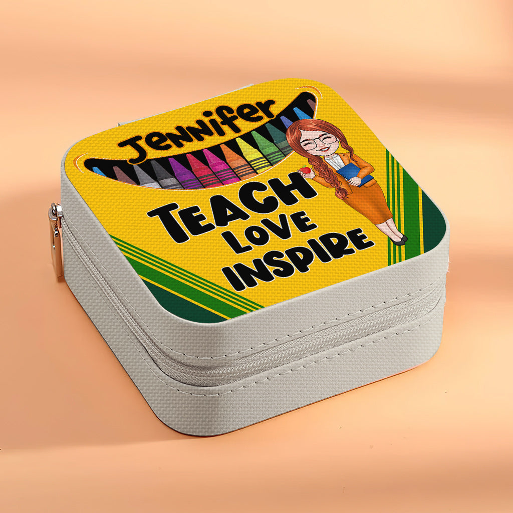 Enseigner, aimer, inspirer - Coffret à bijoux personnalisé pour enseignants