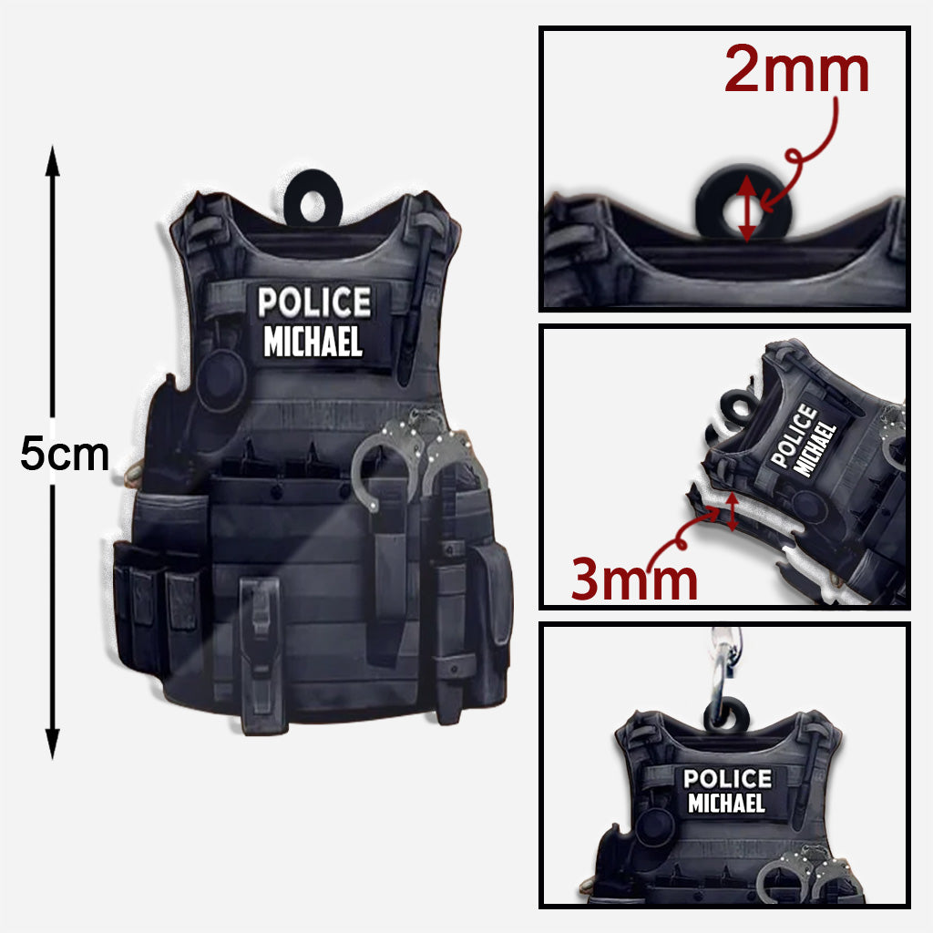 Armure de policier - Porte-clés personnalisé pour policier