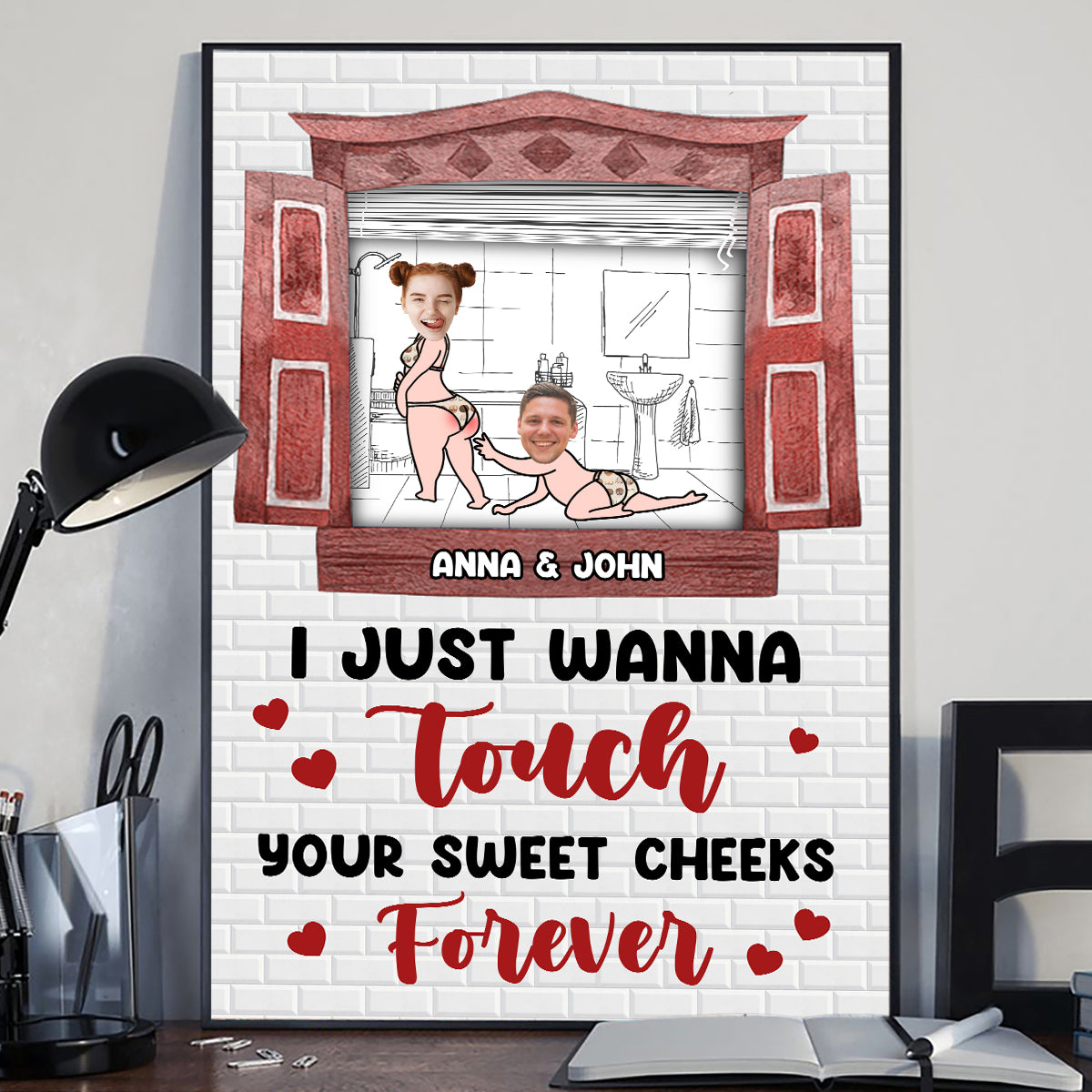 I Just Want To Touch - Personalized Couple Canvas And Poster