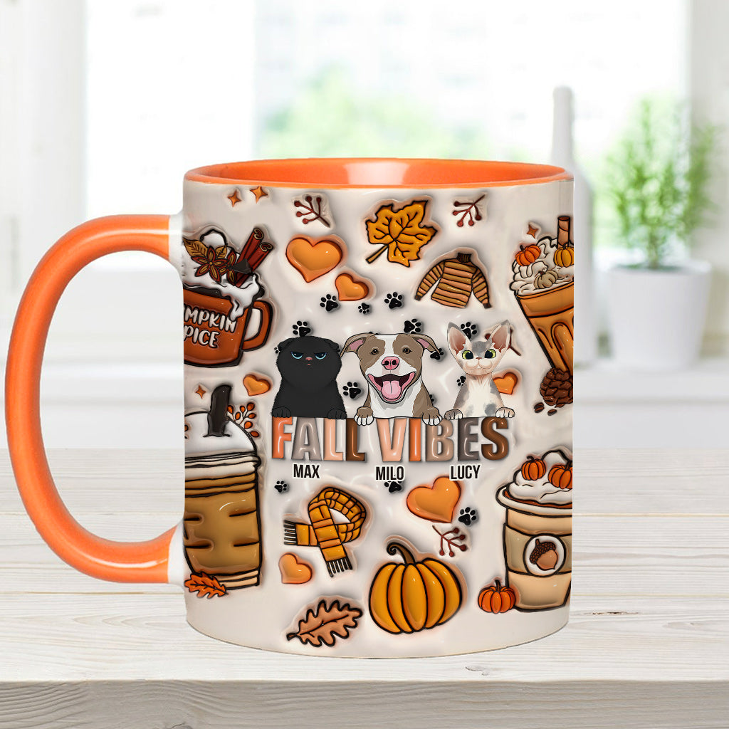 Fall Vibes - Gift for dog lovers - Personalized Accent Mug