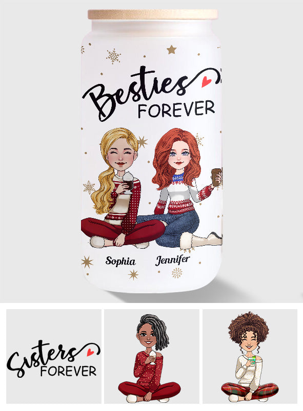 Für immer beste Freundin – personalisiertes Bestie-Trinkglas