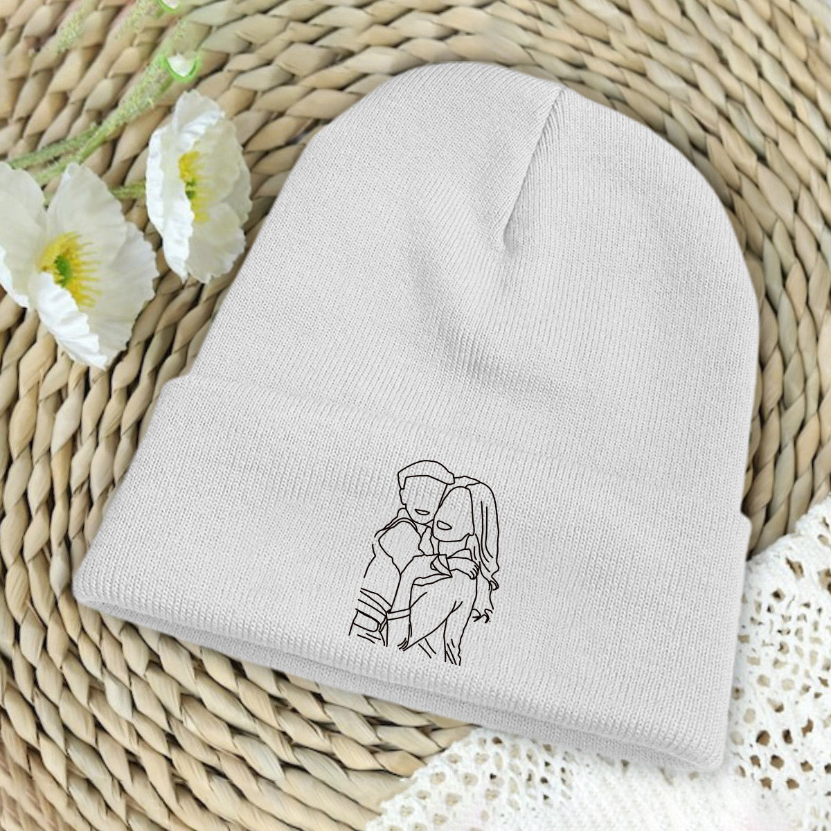 Bonnet brodé personnalisé avec photo - Beau-mère