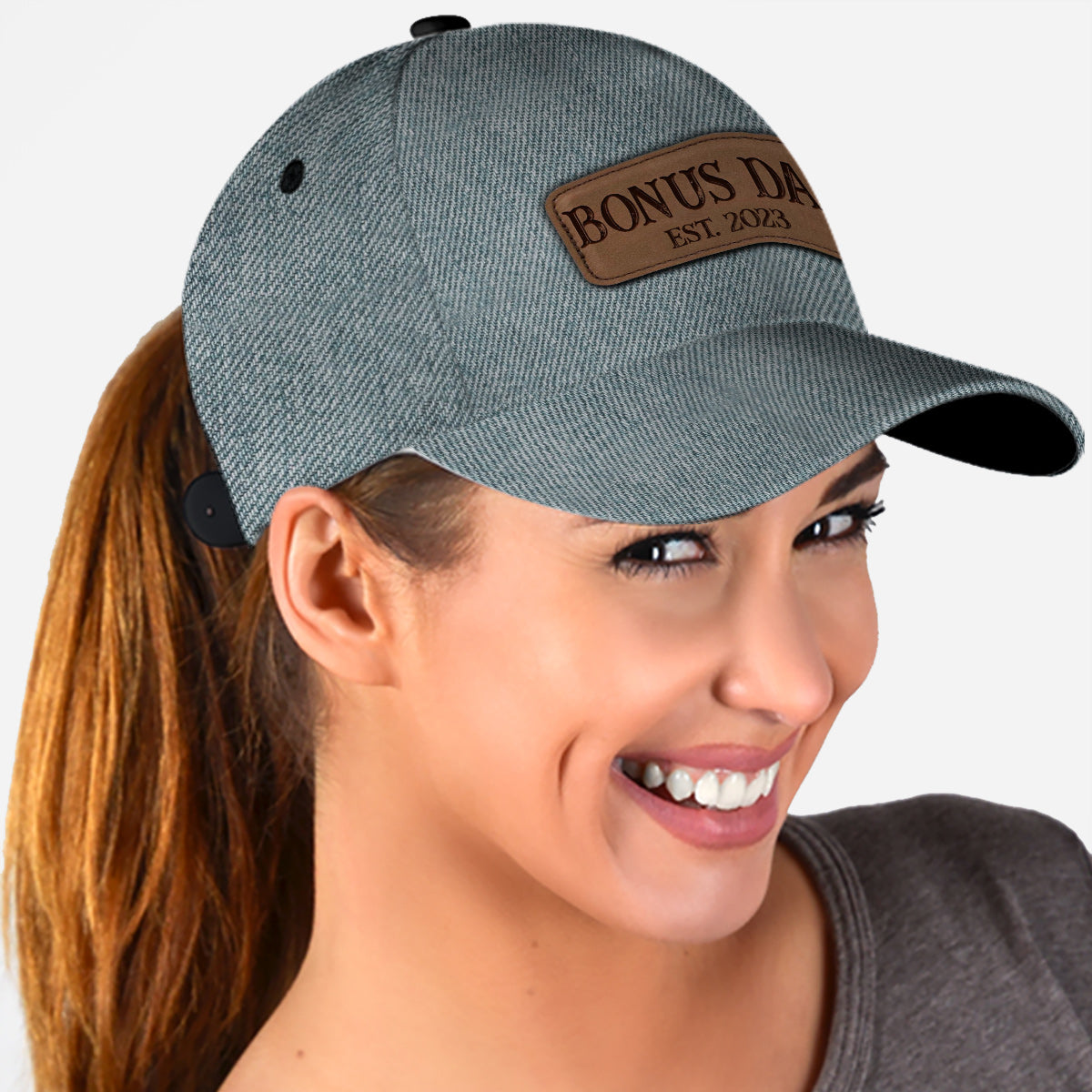 Bonus-Papa – Geschenk für Stiefvater – Personalisierte klassische Kappe