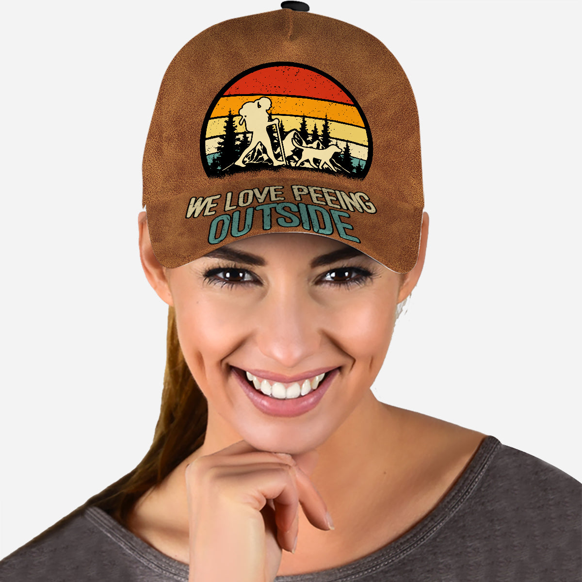 J'adore faire pipi dehors - Casquette de randonnée classique personnalisée
