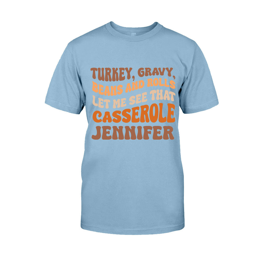 Zeig mir deinen Auflauf! – Personalisiertes Thanksgiving-T-Shirt und Hoodie