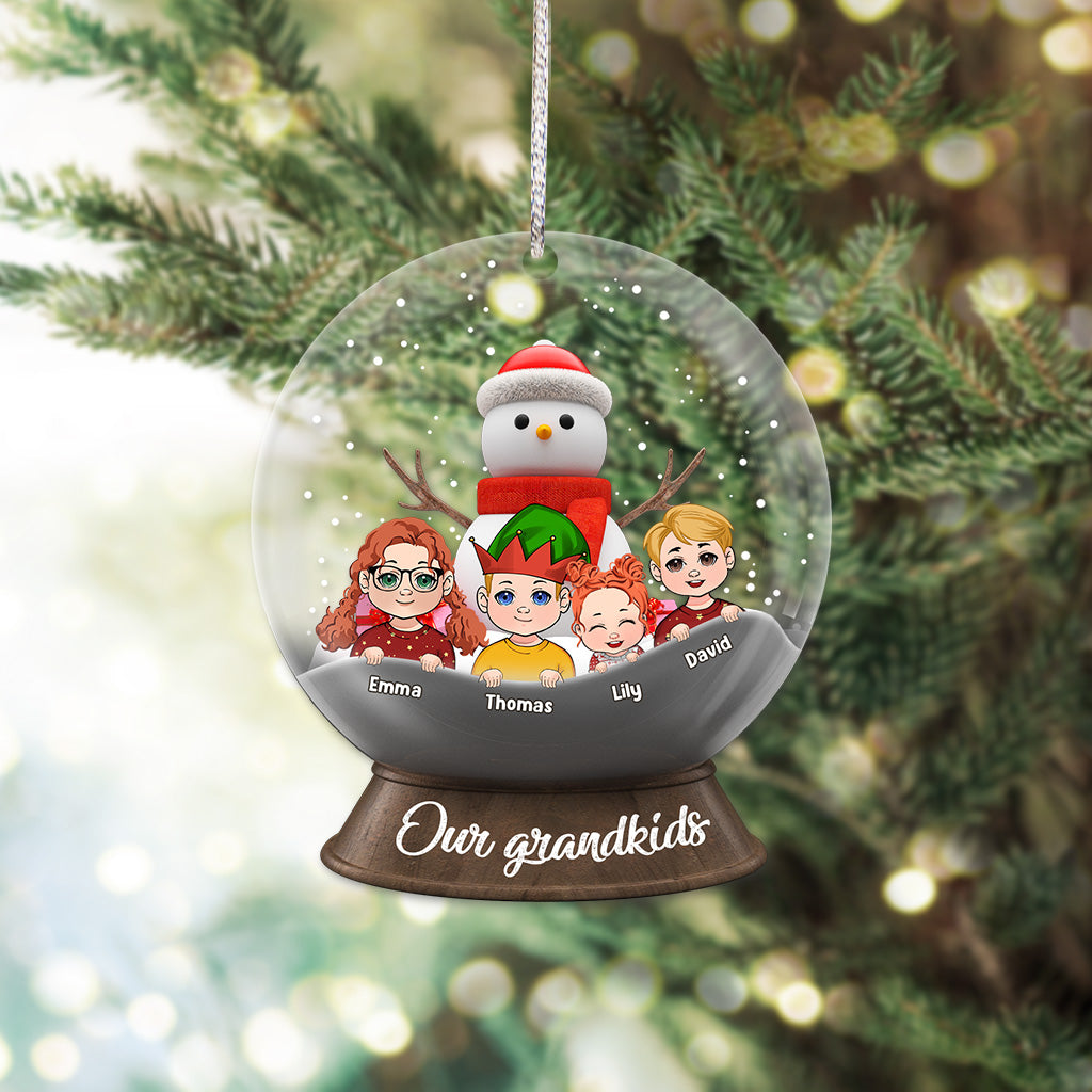 Our Grandkids - Personalized Grandma Transparent Ornament