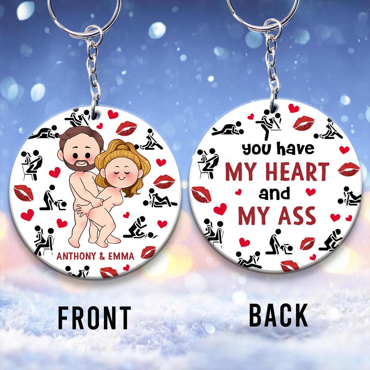I Promise - Personalized Couple Keychain