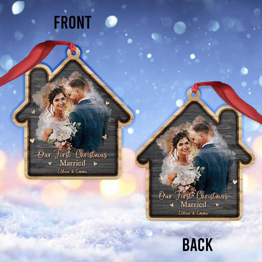 Our First Christmas - Personalized Husband And Wife Ornament