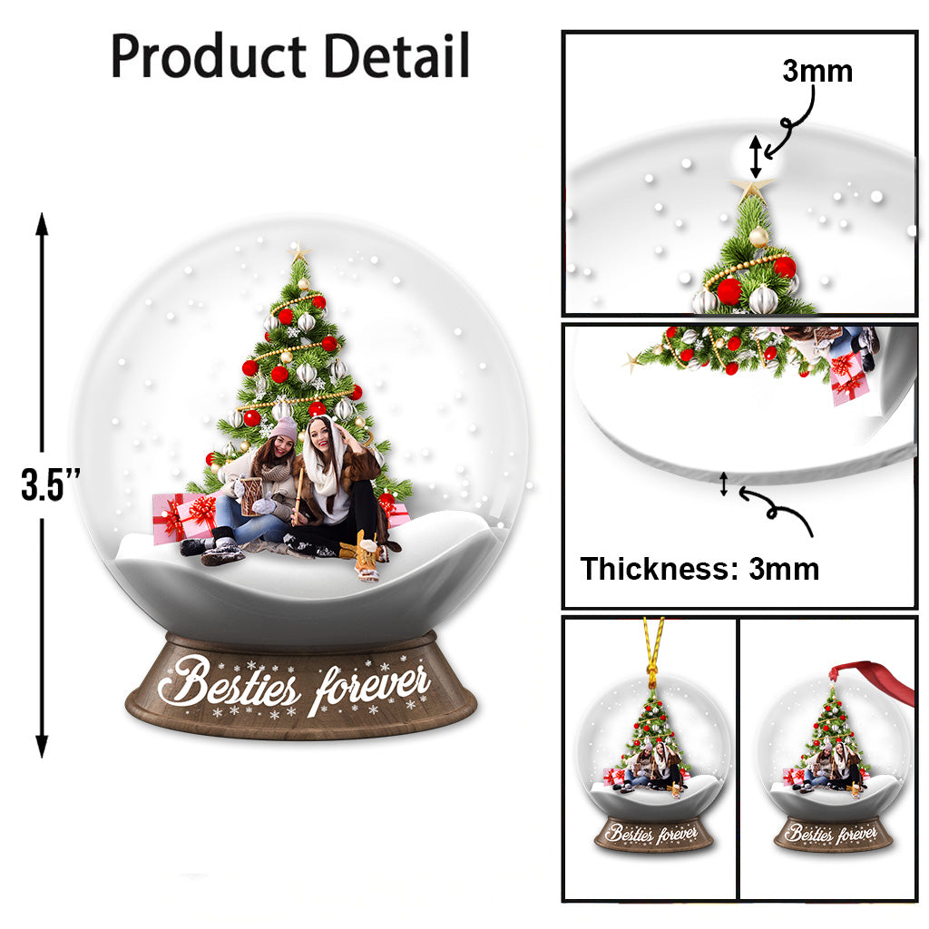 Besties Forever - Personalized Bestie Transparent Ornament