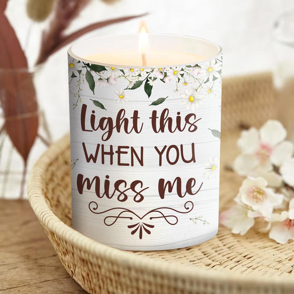 Zünde diese Kerze an, wenn du mich vermisst – Geschenk für Hundebesitzer und Katzenliebhaber – Personalisierte Kerze mit Holzdeckel