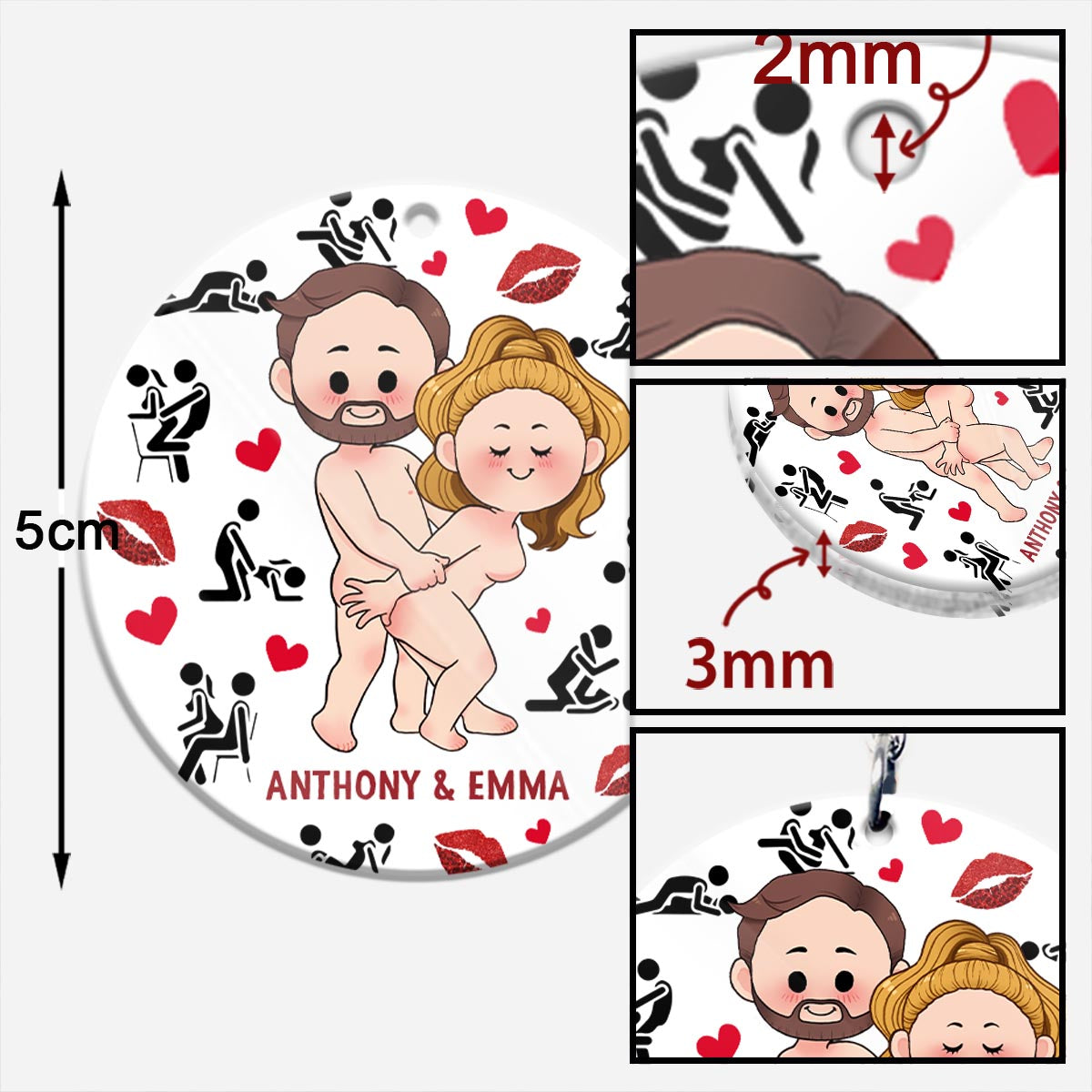 I Promise - Personalized Couple Keychain