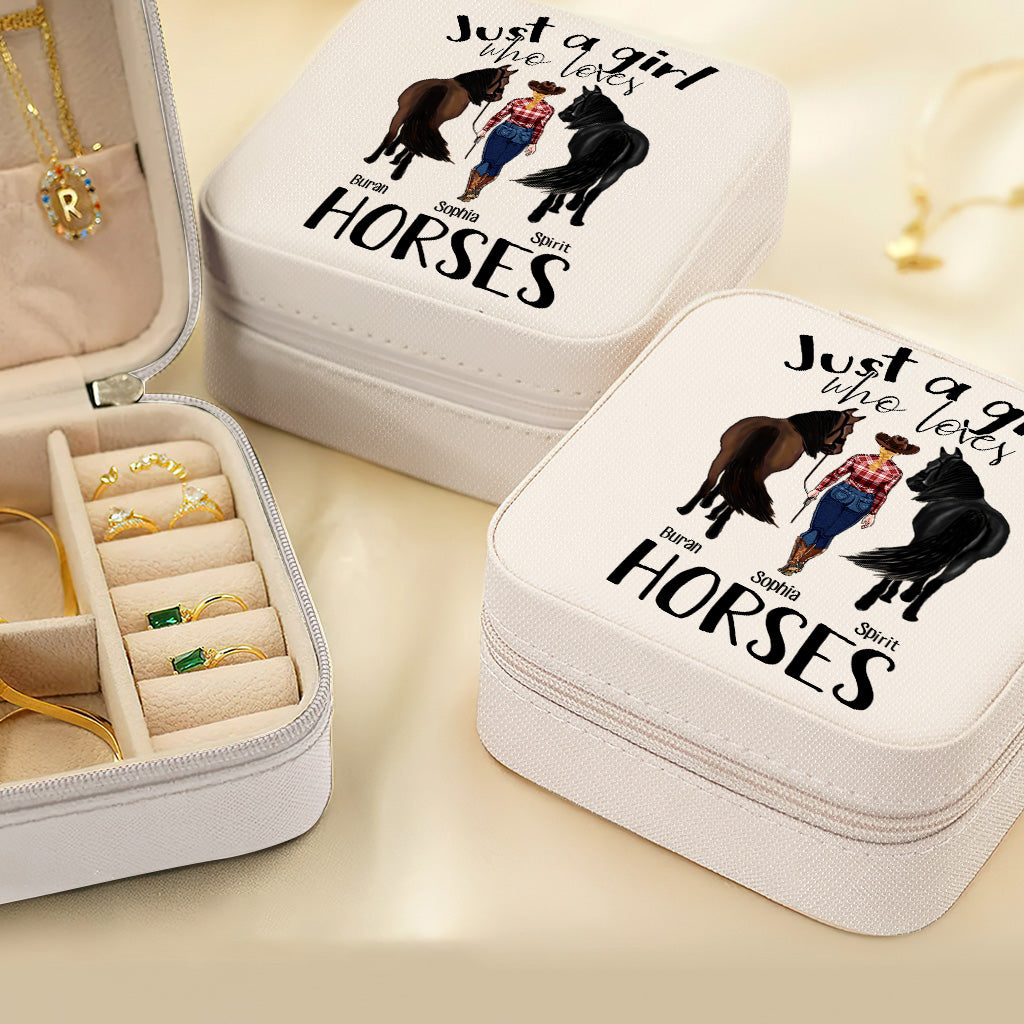 Une fille qui aime les chevaux - Boîte à bijoux personnalisée pour chevaux