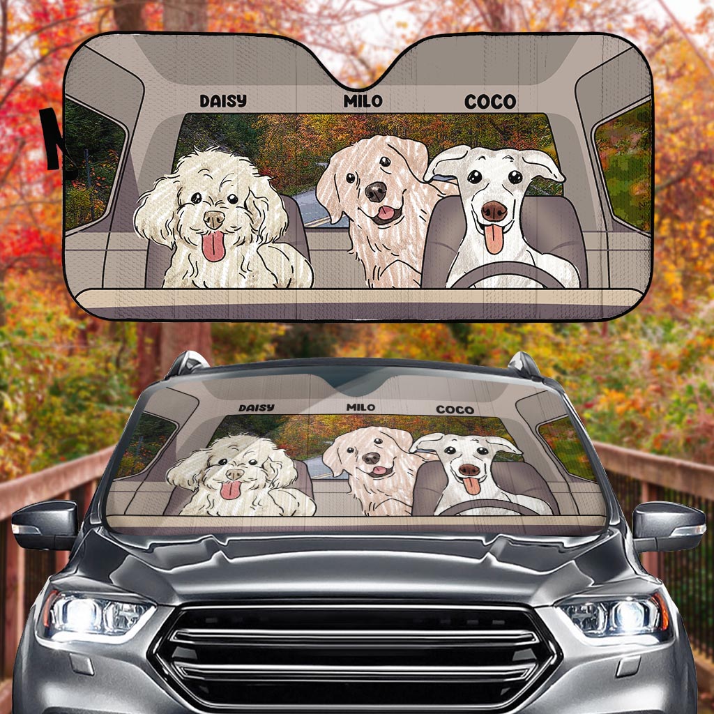 Lovely Paws - Pare-soleil personnalisé pour voiture pour chien