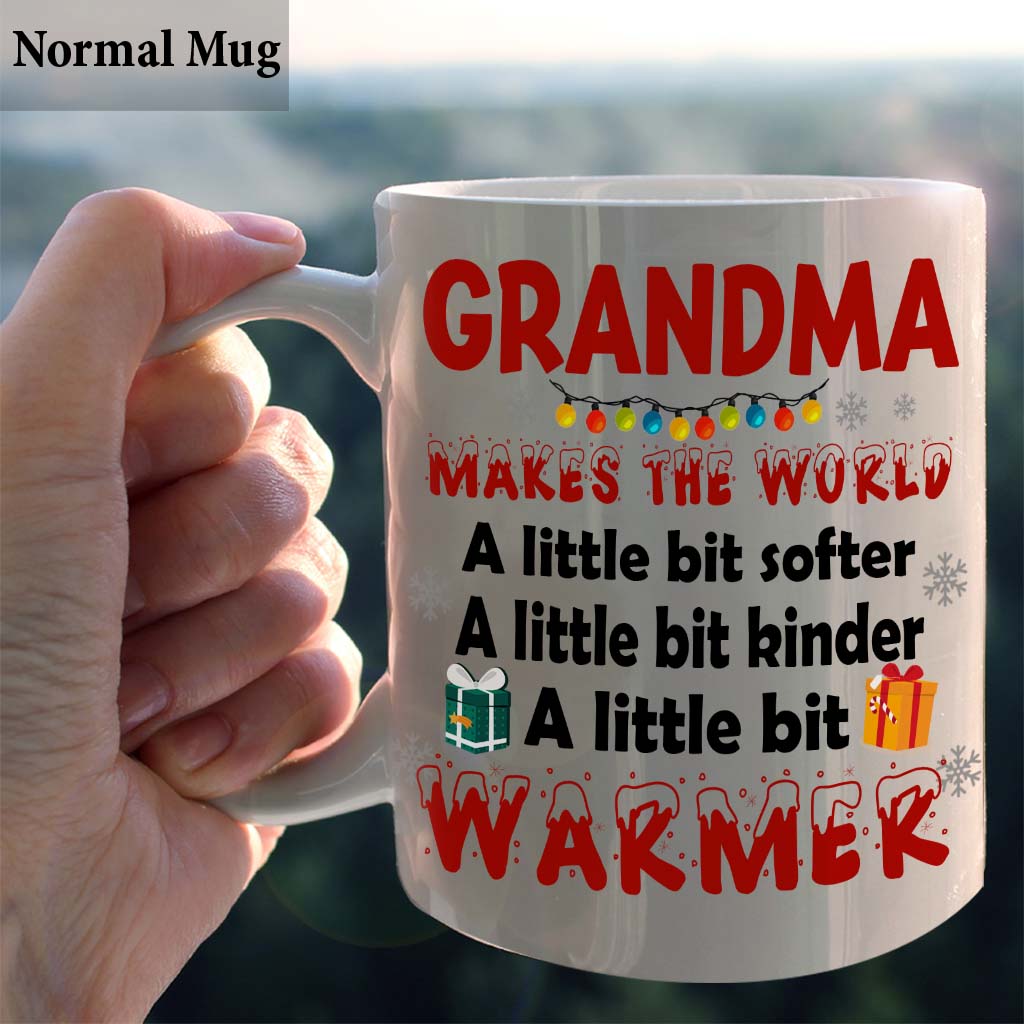 Oma macht die Welt wärmer – personalisierte Oma-Tasse