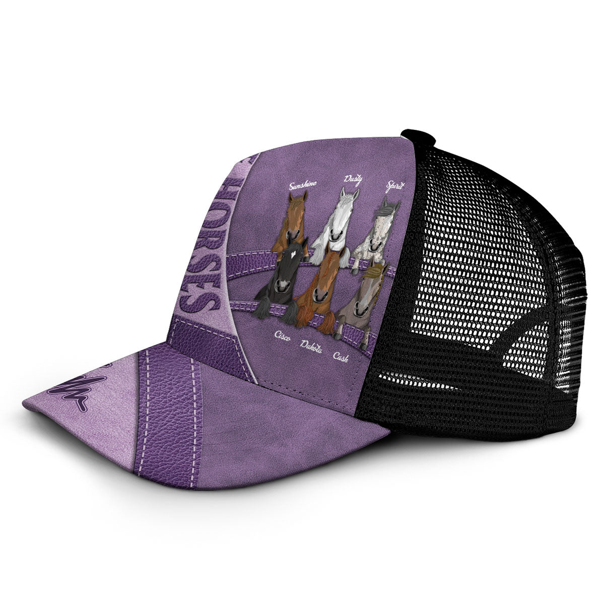 Casquette de camionneur personnalisée « Amoureux des chevaux »