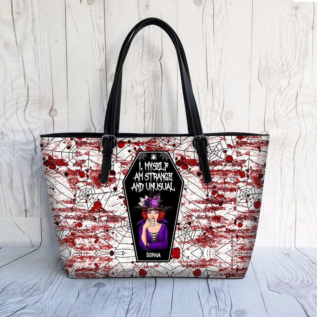 I Myself Am Strange and Unusual - Personalized Witch Leather Bag