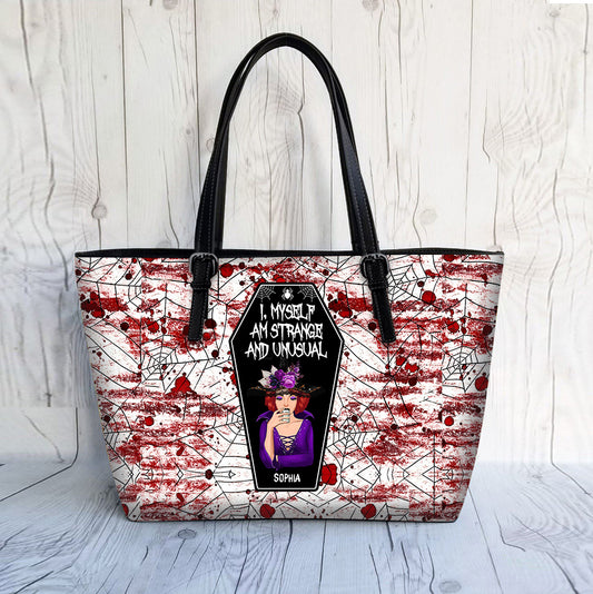 I Myself Am Strange and Unusual - Personalized Witch Leather Bag