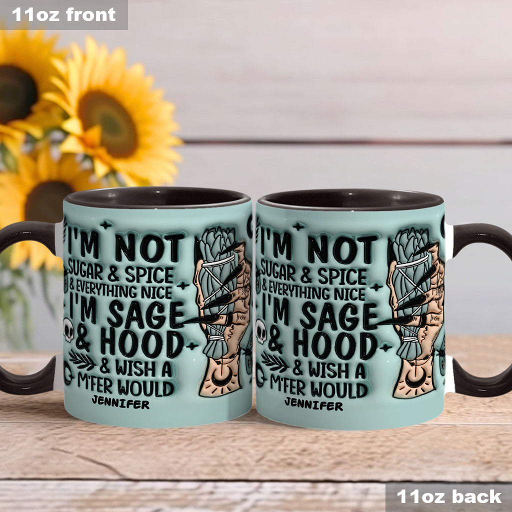 I'm Not Sugar And Spice - Personalized Witch Accent Mug