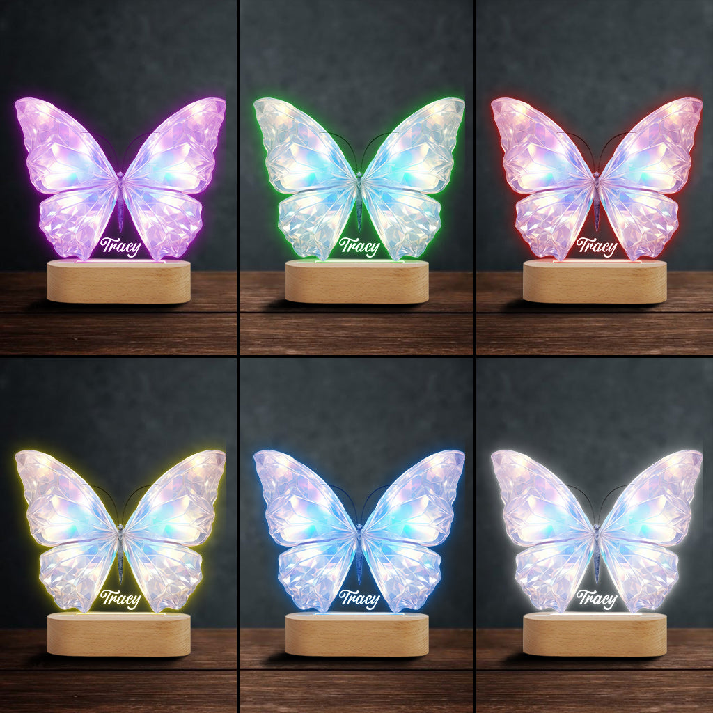 Wunderschöner Schmetterling – Personalisierte, schmetterlingsförmige Leuchtplatte