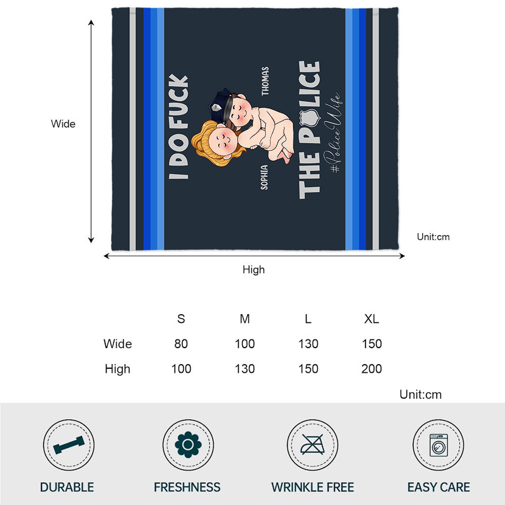 I Do Love The Police - Personalized Couple Blanket