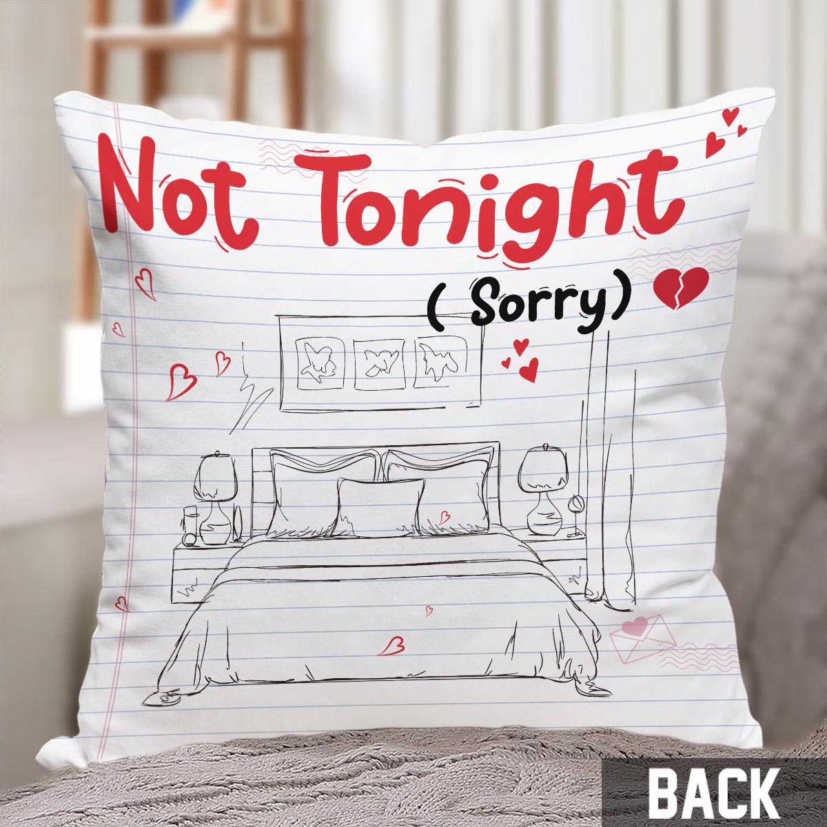 Tonight - Personalized Couple Throw Pillow