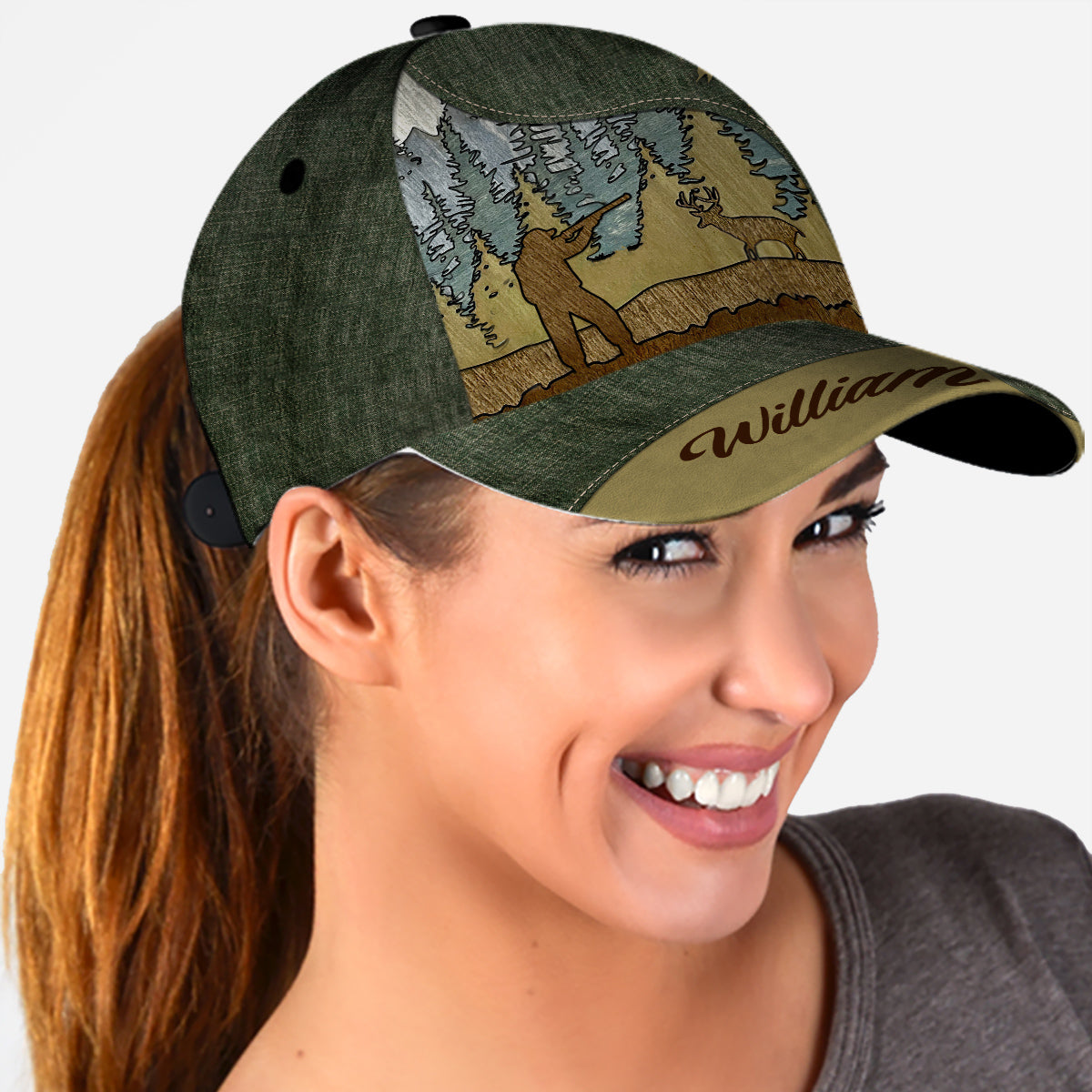 Waldlandschaft - Personalisierte Jagd-Klassiker-Kappe